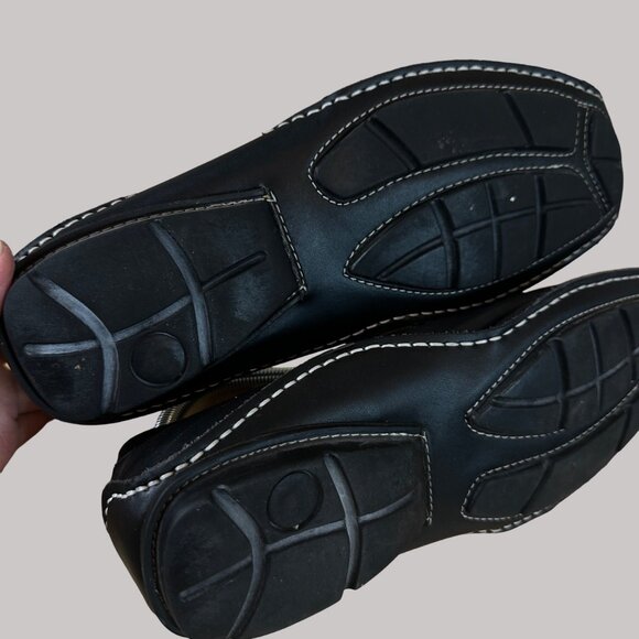 Steve Madden Men's Black Slip-On Loafers With Contrast Stitching Size 8.5 - Picture 11 of 16